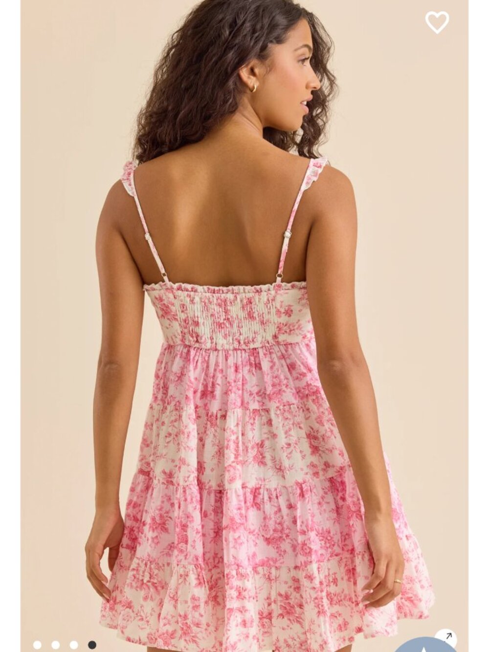 Pink Floral Summer Dress, Mel Floral Mini Dress Altar’d State NWT - Picture 4 of 4